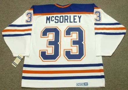 MARTY McSORLEY Edmonton Oilers 1987 CCM Vintage Throwback Home NHL Jersey 