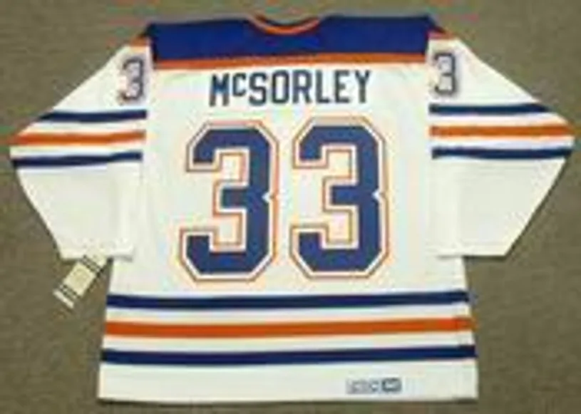 MARTY McSORLEY Edmonton Oilers 1987 CCM Vintage Throwback Home NHL Jersey 