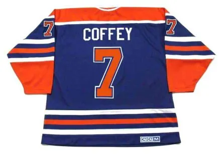 PAUL COFFEY Edmonton Oilers 1987 CCM Vintage Throwback Away NHL Hockey Jersey 