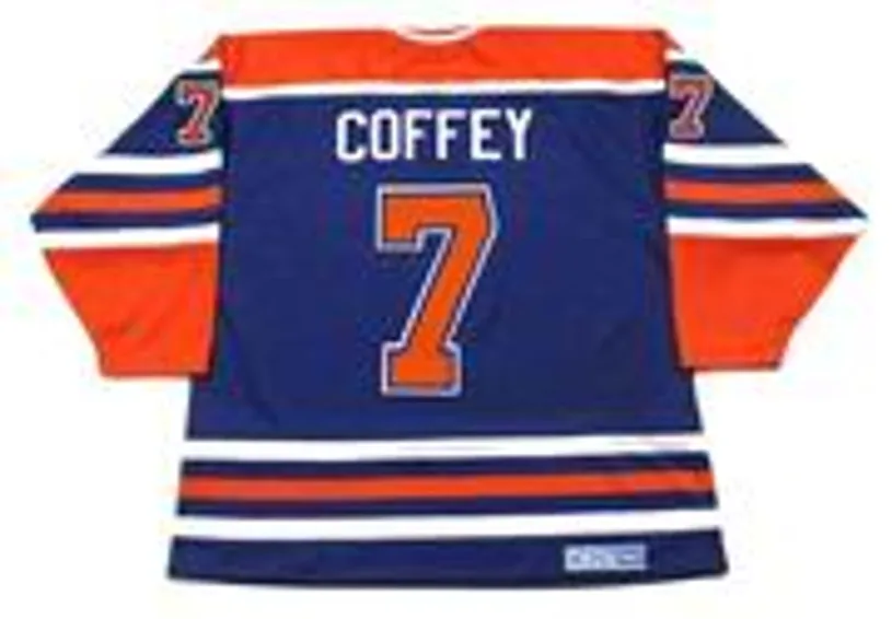 PAUL COFFEY Edmonton Oilers 1987 CCM Vintage Throwback Away NHL Hockey Jersey 