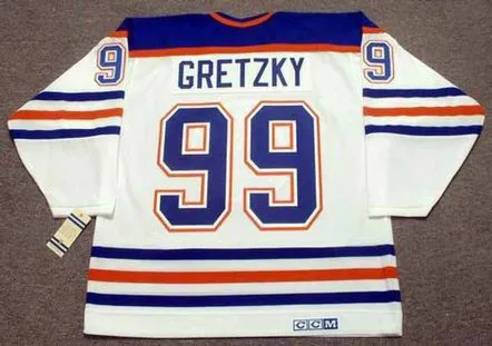 WAYNE GRETZKY Edmonton Oilers 1987 Home CCM NHL Vintage Throwback Jersey 