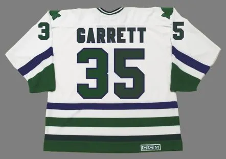 JOHN GARRETT Hartford Whalers 1979 Home CCM NHL Vintage Throwback Jersey 