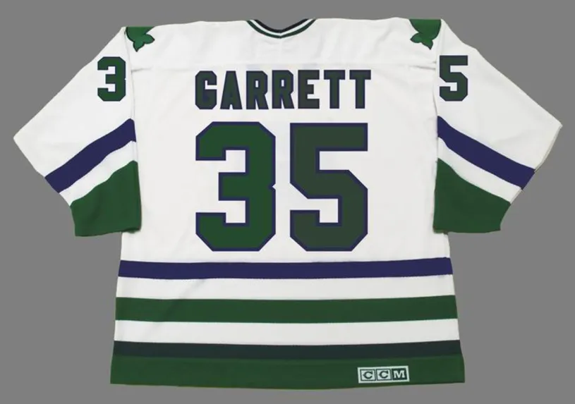 JOHN GARRETT Hartford Whalers 1979 Home CCM NHL Vintage Throwback Jersey 