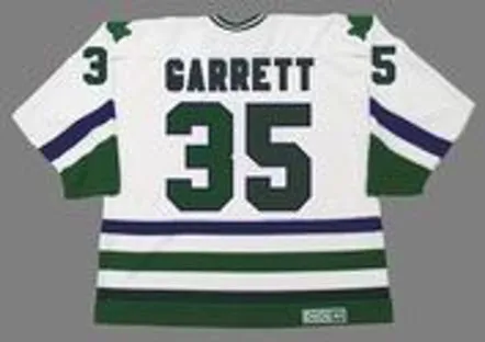 JOHN GARRETT Hartford Whalers 1979 Home CCM NHL Vintage Throwback Jersey 