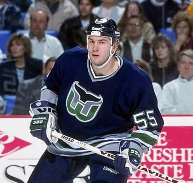 KEITH PRIMEAU Hartford Whalers 1996 Away CCM Vintage Throwback NHL Jersey 