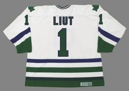 MIKE LIUT Hartford Whalers 1984 Home CCM NHL Vintage Throwback Jersey 