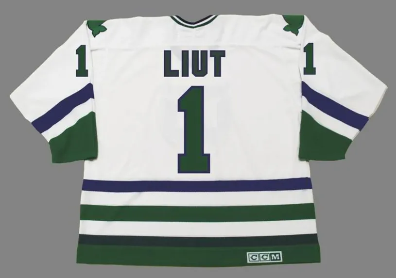 MIKE LIUT Hartford Whalers 1984 Home CCM NHL Vintage Throwback Jersey 