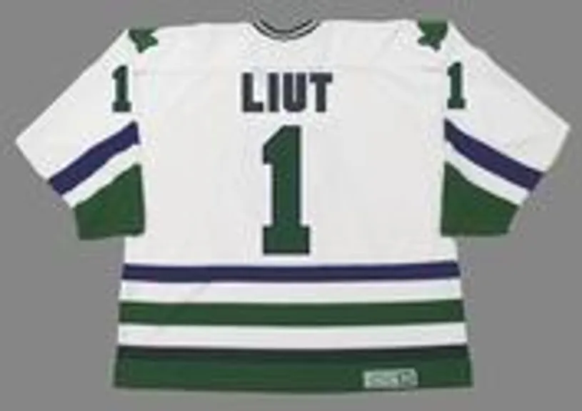 MIKE LIUT Hartford Whalers 1984 Home CCM NHL Vintage Throwback Jersey 