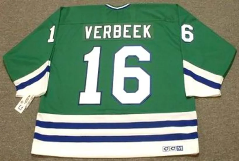 PAT VERBEEK Hartford Whalers 1989 CCM Throwback Away NHL Hockey Jersey 