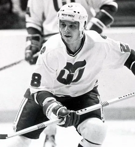 PIERRE LAROUCHE Hartford Whalers 1981 Home CCM NHL Vintage Throwback Jersey 