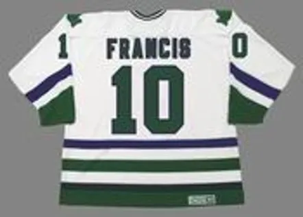 RON FRANCIS Hartford Whalers 1984 Home CCM NHL Vintage Throwback Jersey 