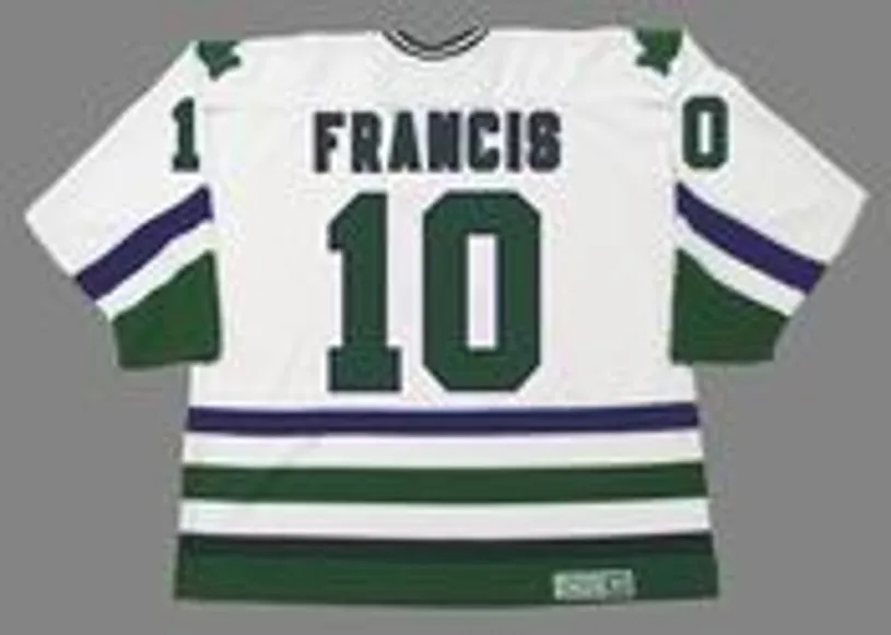 RON FRANCIS Hartford Whalers 1984 Home CCM NHL Vintage Throwback Jersey 
