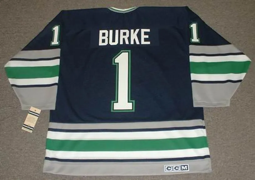SEAN BURKE Hartford Whalers 1993 Away CCM Vintage Throwback NHL Jersey 