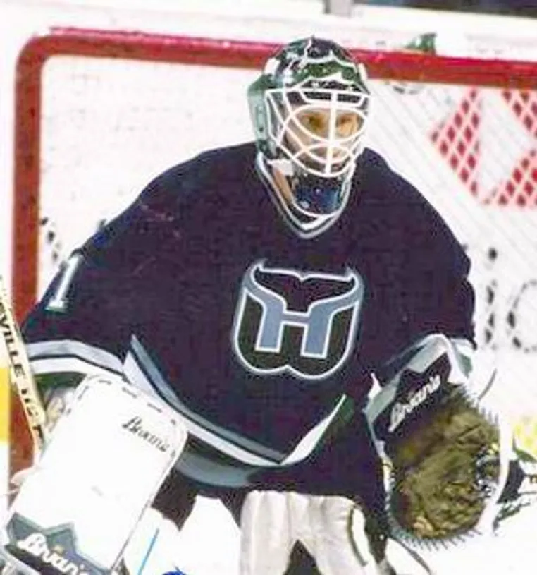 SEAN BURKE Hartford Whalers 1993 Away CCM Vintage Throwback NHL Jersey 