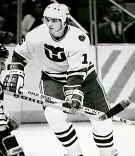 SYLVAIN TURGEON Hartford Whalers 1984 Home CCM NHL Vintage Throwback Jersey 