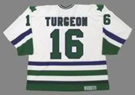 SYLVAIN TURGEON Hartford Whalers 1984 Home CCM NHL Vintage Throwback Jersey 