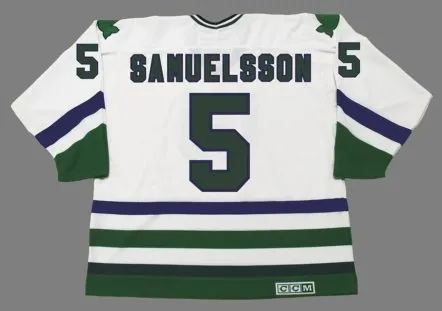 ULF SAMUELSSON Hartford Whalers 1984 Home CCM NHL Vintage Throwback Jersey 