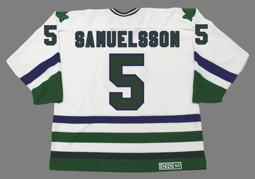 ULF SAMUELSSON Hartford Whalers 1984 Home CCM NHL Vintage Throwback Jersey 