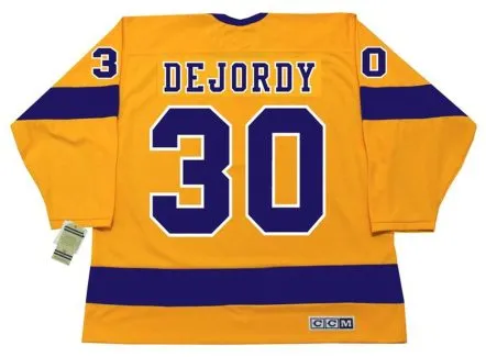DENIS DEJORDY Los Angeles Kings 1970 CCM Vintage Throwback Home NHL Jersey 