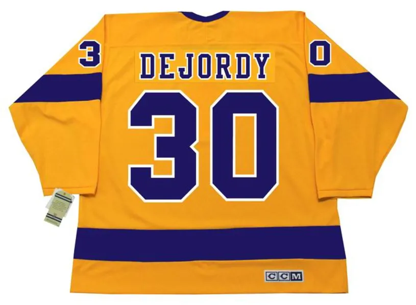 DENIS DEJORDY Los Angeles Kings 1970 CCM Vintage Throwback Home NHL Jersey 