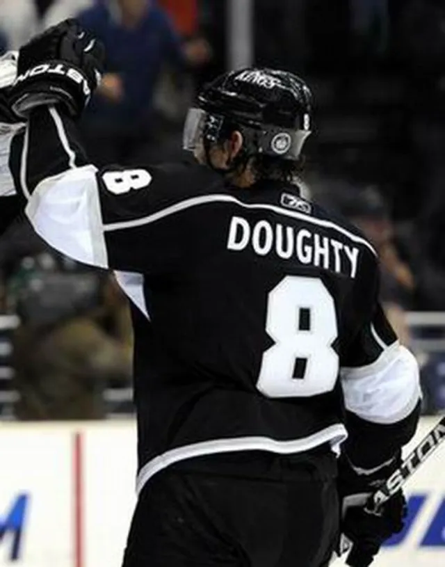 DREW DOUGHTY Los Angeles Kings 2014 REEBOK Throwback NHL Hockey Jersey 