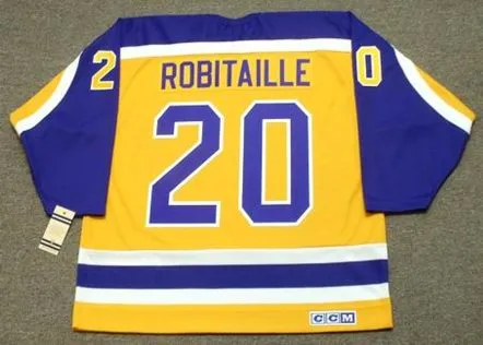LUC ROBITAILLE Los Angeles Kings 1987 CCM Vintage Home NHL Hockey Jersey 