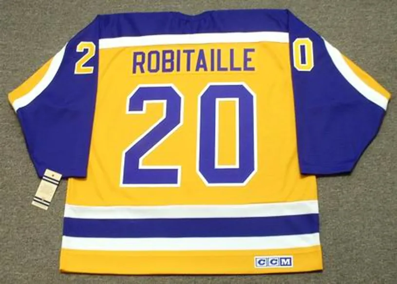LUC ROBITAILLE Los Angeles Kings 1987 CCM Vintage Home NHL Hockey Jersey 