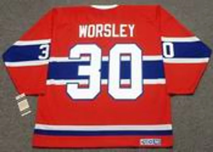 GUMP WORSLEY Montreal Canadiens 1965 Home CCM Throwback NHL Hockey Jersey 