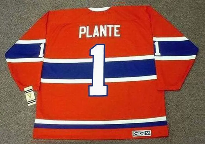 JACQUES PLANTE Montreal Canadiens 1959 Home CCM Throwback NHL Hockey Jersey 