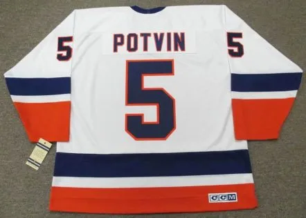 DENIS POTVIN New York Islanders 1982 CCM Vintage Home NHL Hockey Jersey 