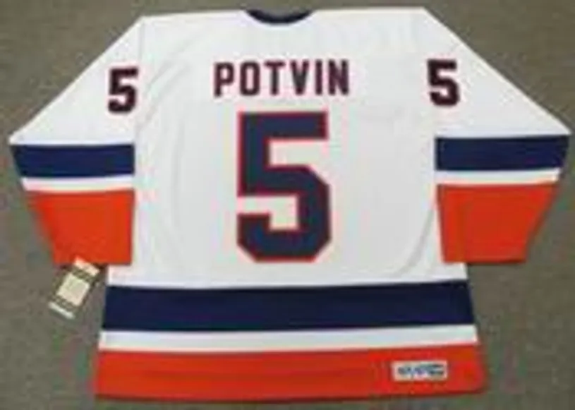 DENIS POTVIN New York Islanders 1982 CCM Vintage Home NHL Hockey Jersey 
