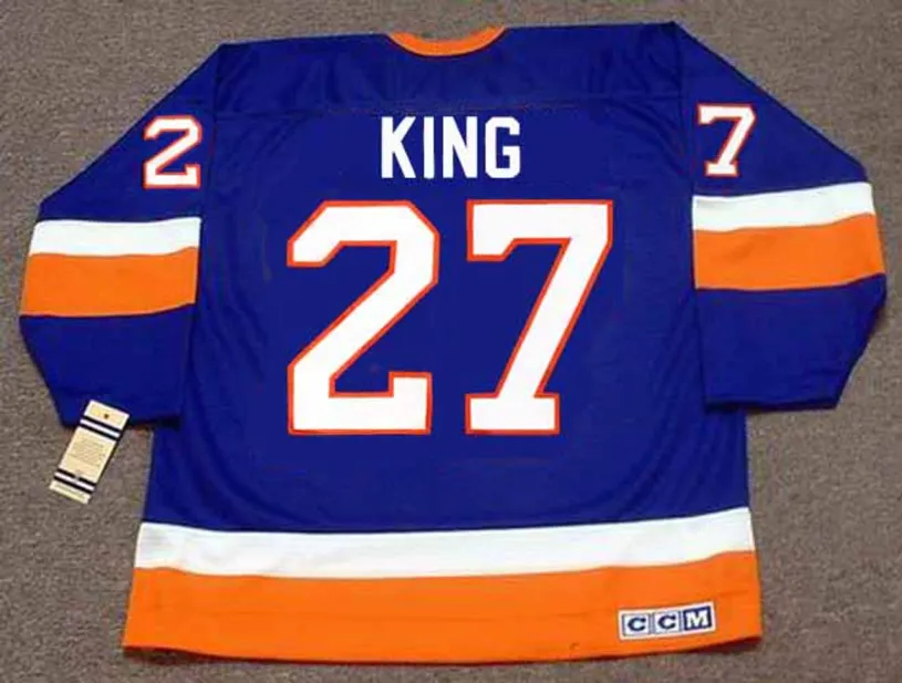 DEREK KING New York Islanders 1993 Away CCM Vintage Throwback Hockey Jersey 