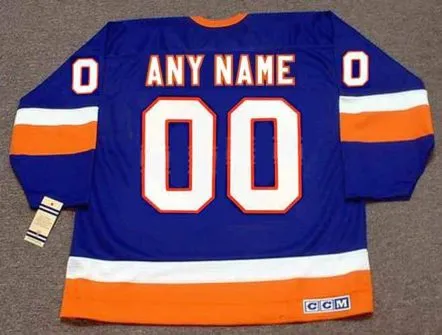 NEW YORK ISLANDERS 1980’s Away CCM Throwback Jersey Customized “Any Name & Number(s)” 