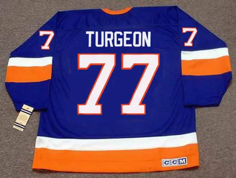 PIERRE TURGEON New York Islanders 1993 Away CCM Vintage Throwback Hockey Jersey 