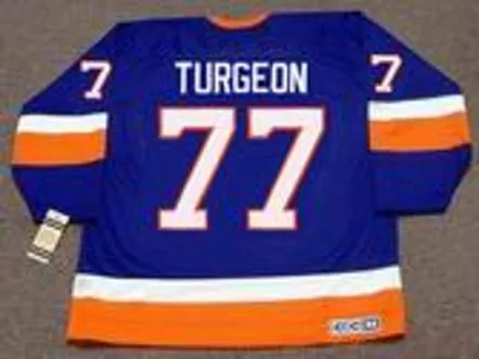 PIERRE TURGEON New York Islanders 1993 Away CCM Vintage Throwback Hockey Jersey 