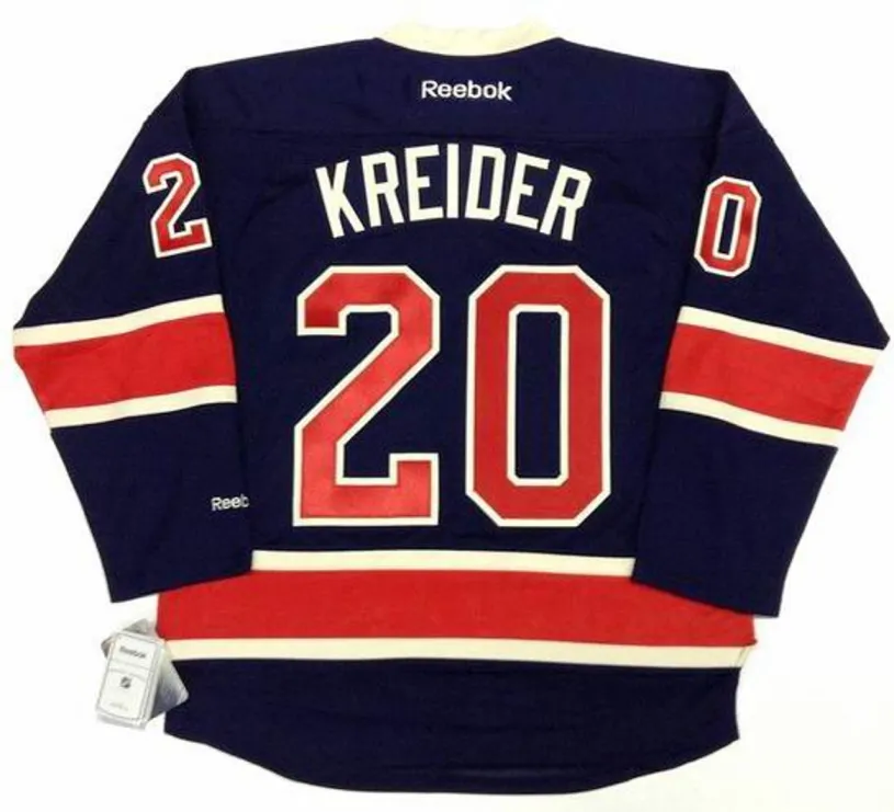 CHRIS KREIDER New York Rangers 2014 REEBOK Throwback NHL Hockey Jersey 
