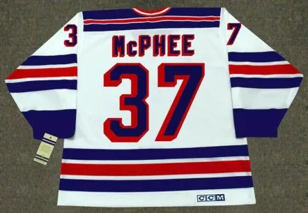 GEORGE McPHEE New York Rangers 1984 CCM Vintage Home NHL Hockey Jersey 