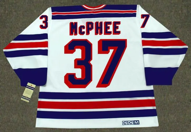 GEORGE McPHEE New York Rangers 1984 CCM Vintage Home NHL Hockey Jersey 