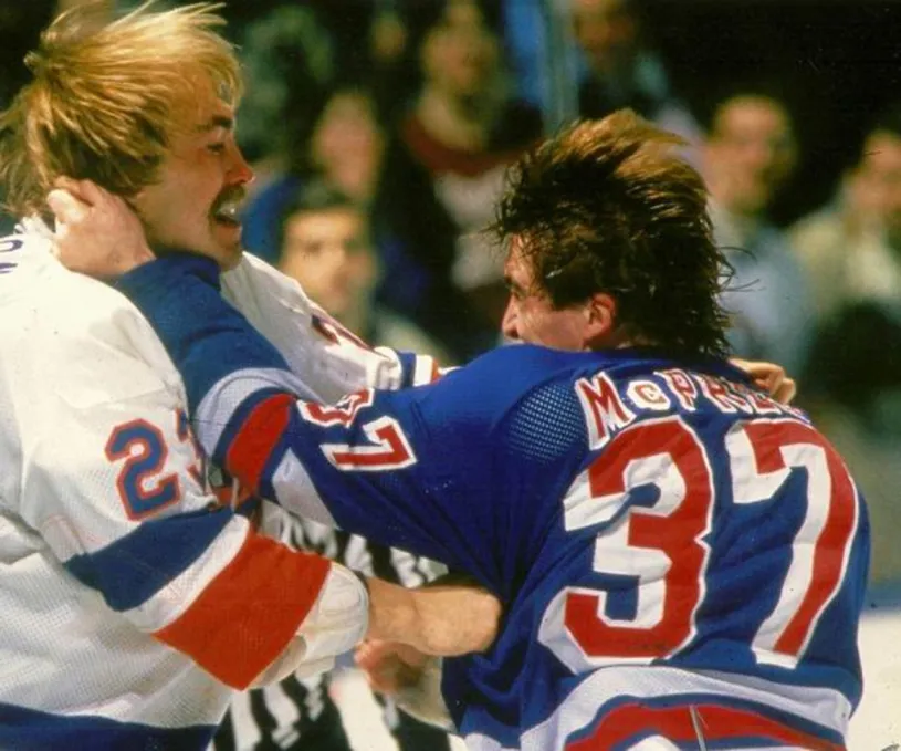 GEORGE McPHEE New York Rangers 1984 CCM Vintage Home NHL Hockey Jersey 