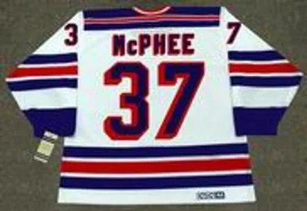GEORGE McPHEE New York Rangers 1984 CCM Vintage Home NHL Hockey Jersey 