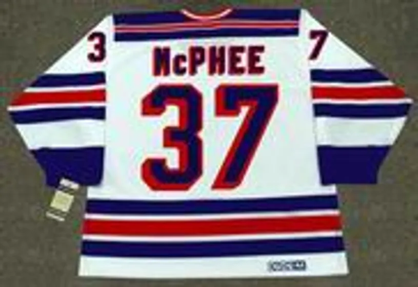 GEORGE McPHEE New York Rangers 1984 CCM Vintage Home NHL Hockey Jersey 