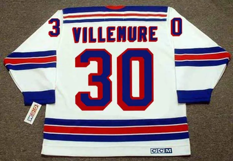 GILLES VILLEMURE New York Rangers 1972 Home CCM Throwback NHL Hockey Jersey 