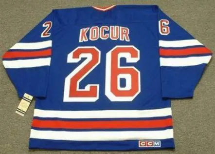 JOEY KOCUR New York Rangers 1990’s CCM Vintage Throwback NHL Hockey Jersey 
