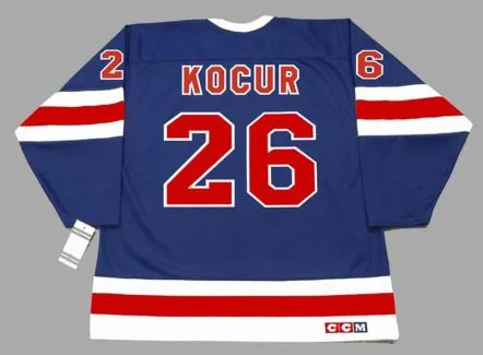 JOEY KOCUR New York Rangers 1991 CCM Vintage Throwback NHL Hockey Jersey 