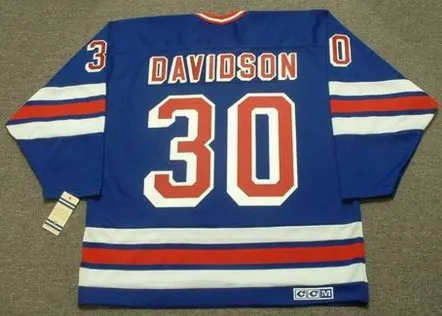 JOHN DAVIDSON New York Rangers 1980 CCM Vintage Throwback NHL Hockey Jersey 