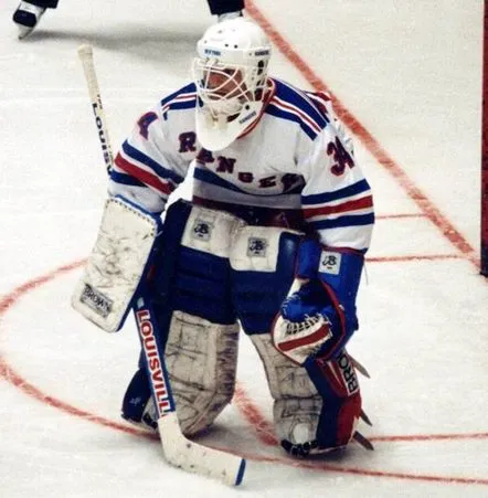 JOHN VANBIESBROUCK New York Rangers 1985 CCM Vintage Home NHL Hockey Jersey 