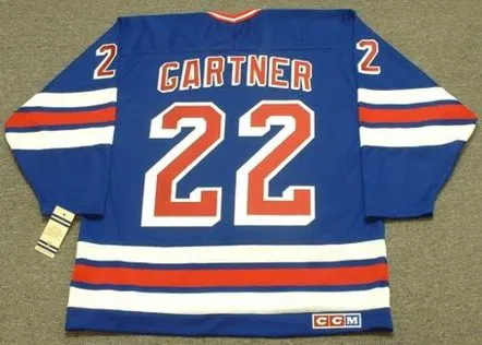 MIKE GARTNER New York Rangers 1992 CCM Vintage Throwback NHL Hockey Jersey 