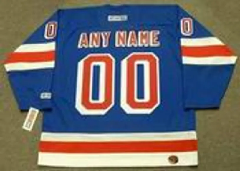 NEW YORK RANGERS 1970’s CCM Throwback Away Jersey Customized “Any Name & Number(s)” 