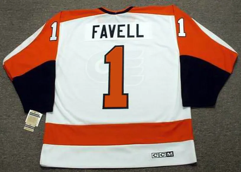 DOUG FAVELL Philadelphia Flyers 1972 CCM Vintage Throwback Home NHL Jersey 