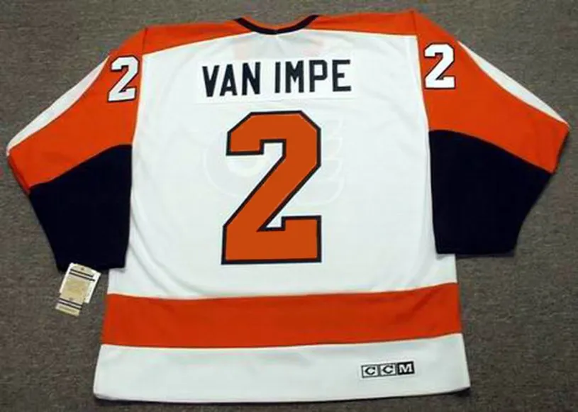ED VAN IMPE Philadelphia Flyers 1974 CCM Vintage Throwback Home NHL Jersey 